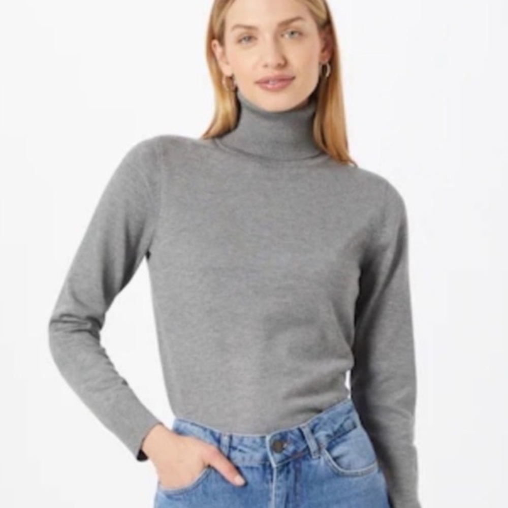 AYR Grey The Hit Turtleneck Light Sweater XL Gray